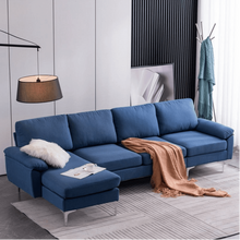 Load image into Gallery viewer, Jasmine Blue Sectional Sofa Set