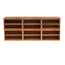 Load image into Gallery viewer, Stava Modular Shelving System | Solid Walnut/Teak/Oak Wood (4x3) | 8 Feet Length