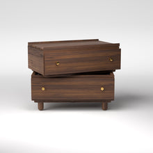 Load image into Gallery viewer, Stava Bedside Table | Solid Walnut/Teak/Oak Wood | 3 Feet Length