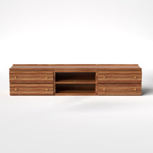 Load image into Gallery viewer, Stava Modular Credenza System | Solid Walnut/Teak/Oak Wood (2x3) | 8 Feet Length