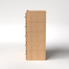 Load image into Gallery viewer, Stava Modular Drawer System | Solid Walnut/Teak/Oak Wood (5x1) | 3 Feet Length
