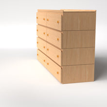 Load image into Gallery viewer, Stava Modular Drawer System | Solid Walnut/Teak/Oak Wood (4x2) | 5.5 Feet Length