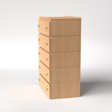 Load image into Gallery viewer, Stava Modular Drawer System | Solid Walnut/Teak/Oak Wood (5x1) | 3 Feet Length