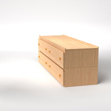 Load image into Gallery viewer, Stava Modular Drawer System | Solid Walnut/Teak/Oak Wood (2x2) | 5.5 Feet Length