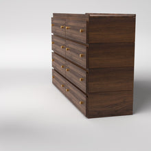 Load image into Gallery viewer, Stava Modular Drawer System | Solid Walnut/Teak/Oak Wood (4x2) | 5.5 Feet Length