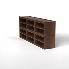 Load image into Gallery viewer, Stava Modular Shelving System | Solid Walnut/Teak/Oak Wood (4x3) | 8 Feet Length