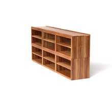 Load image into Gallery viewer, Stava Modular Shelving System | Solid Walnut/Teak/Oak Wood (4x3) | 8 Feet Length