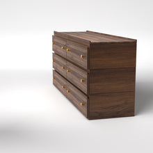 Load image into Gallery viewer, Stava Modular Drawer System | Solid Walnut/Teak/Oak Wood (3x2) | 5.5 Feet Length