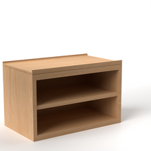 Load image into Gallery viewer, Stava Bedside Table | Solid Walnut/Teak/Oak Wood (Open) | 3 Feet Length