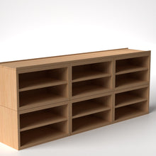 Load image into Gallery viewer, Stava Modular Shelving System | Solid Walnut/Teak/Oak Wood (4x3) | 8 Feet Length