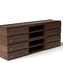 Load image into Gallery viewer, Stava Modular Credenza System | Solid Walnut/Teak/Oak Wood (4x3) | 8 Feet Length