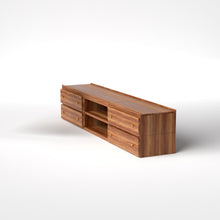 Load image into Gallery viewer, Stava Modular Credenza System | Solid Walnut/Teak/Oak Wood (2x3) | 8 Feet Length