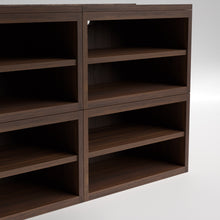 Load image into Gallery viewer, Stava Modular Shelving System | Solid Walnut/Teak/Oak Wood (4x2) | 5.5 Feet Length