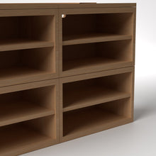 Load image into Gallery viewer, Stava Modular Shelving System | Solid Walnut/Teak/Oak Wood (4x2) | 5.5 Feet Length