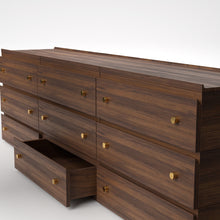 Load image into Gallery viewer, Stava Modular Drawer System | Solid Walnut/Teak/Oak Wood (3x3) | 8 Feet Length
