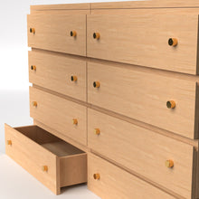 Load image into Gallery viewer, Stava Modular Drawer System | Solid Walnut/Teak/Oak Wood (4x2) | 5.5 Feet Length