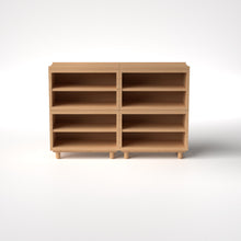 Load image into Gallery viewer, Stava Modular Shelving System | Solid Walnut/Teak/Oak Wood (4x2) | 5.5 Feet Length