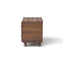 Load image into Gallery viewer, Stava Bedside Table | Solid Walnut/Teak/Oak Wood | 3 Feet Length