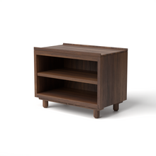 Load image into Gallery viewer, Stava Bedside Table | Solid Walnut/Teak/Oak Wood (Open) | 3 Feet Length