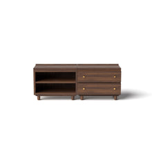 Load image into Gallery viewer, Stava Modular Credenza System | Solid Walnut/Teak/Oak Wood (2x2) | 5.5 Feet Length