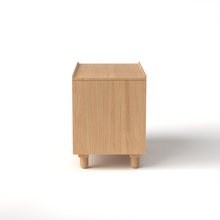 Load image into Gallery viewer, Stava Bedside Table | Solid Walnut/Teak/Oak Wood (Open) | 3 Feet Length