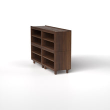 Load image into Gallery viewer, Stava Modular Shelving System | Solid Walnut/Teak/Oak Wood (4x2) | 5.5 Feet Length