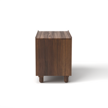 Load image into Gallery viewer, Stava Bedside Table | Solid Walnut/Teak/Oak Wood (Open) | 3 Feet Length