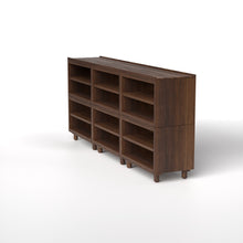 Load image into Gallery viewer, Stava Modular Shelving System | Solid Walnut/Teak/Oak Wood (4x3) | 8 Feet Length