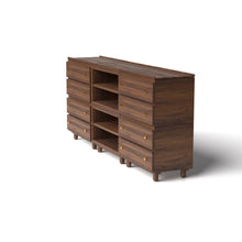 Load image into Gallery viewer, Stava Modular Credenza System | Solid Walnut/Teak/Oak Wood (4x3) | 8 Feet Length