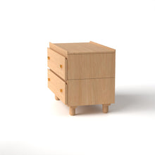 Load image into Gallery viewer, Stava Bedside Table | Solid Walnut/Teak/Oak Wood | 3 Feet Length