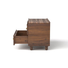 Load image into Gallery viewer, Stava Bedside Table | Solid Walnut/Teak/Oak Wood | 3 Feet Length