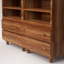 Load image into Gallery viewer, Stava Modular Credenza System | Solid Walnut/Teak/Oak Wood (4x2) | 5.5 Feet Length