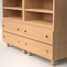 Load image into Gallery viewer, Stava Modular Credenza System | Solid Walnut/Teak/Oak Wood (4x2) | 5.5 Feet Length