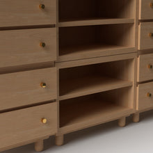 Load image into Gallery viewer, Stava Modular Credenza System | Solid Walnut/Teak/Oak Wood (4x3) | 8 Feet Length