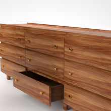 Load image into Gallery viewer, Stava Modular Drawer System | Solid Walnut/Teak/Oak Wood (3x3) | 8 Feet Length