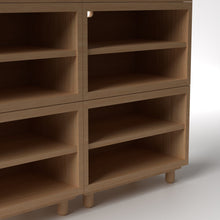 Load image into Gallery viewer, Stava Modular Shelving System | Solid Walnut/Teak/Oak Wood (4x2) | 5.5 Feet Length