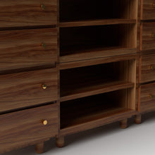 Load image into Gallery viewer, Stava Modular Credenza System | Solid Walnut/Teak/Oak Wood (4x3) | 8 Feet Length
