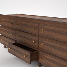 Load image into Gallery viewer, Stava Modular Drawer System | Solid Walnut/Teak/Oak Wood (3x3) | 8 Feet Length