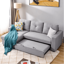 Load image into Gallery viewer, Roxy L-Shaped Sectional Storage Sofa Cum Bed