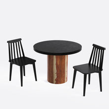 Load image into Gallery viewer, Luis-Polly Textured Black Dining Table Set - 2, 4 & 6 Seater/ All sizes