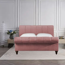 Load image into Gallery viewer, Arya Pro Upholstered Bed Without Storage In Suede