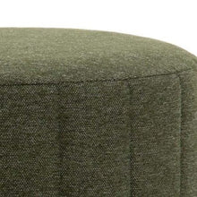 Load image into Gallery viewer, Vista Round Ottoman In Velvet Fabric