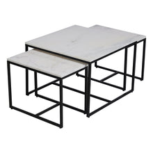 Load image into Gallery viewer, Arina Marble Nesting Coffee Table in Black Finish