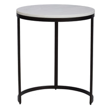 Load image into Gallery viewer, EthnoGlow Sagra Nesting Marble Side Table Set of 3 in Black Finish