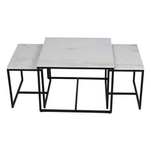Load image into Gallery viewer, Arina Marble Nesting Coffee Table in Dark Bronze Finish