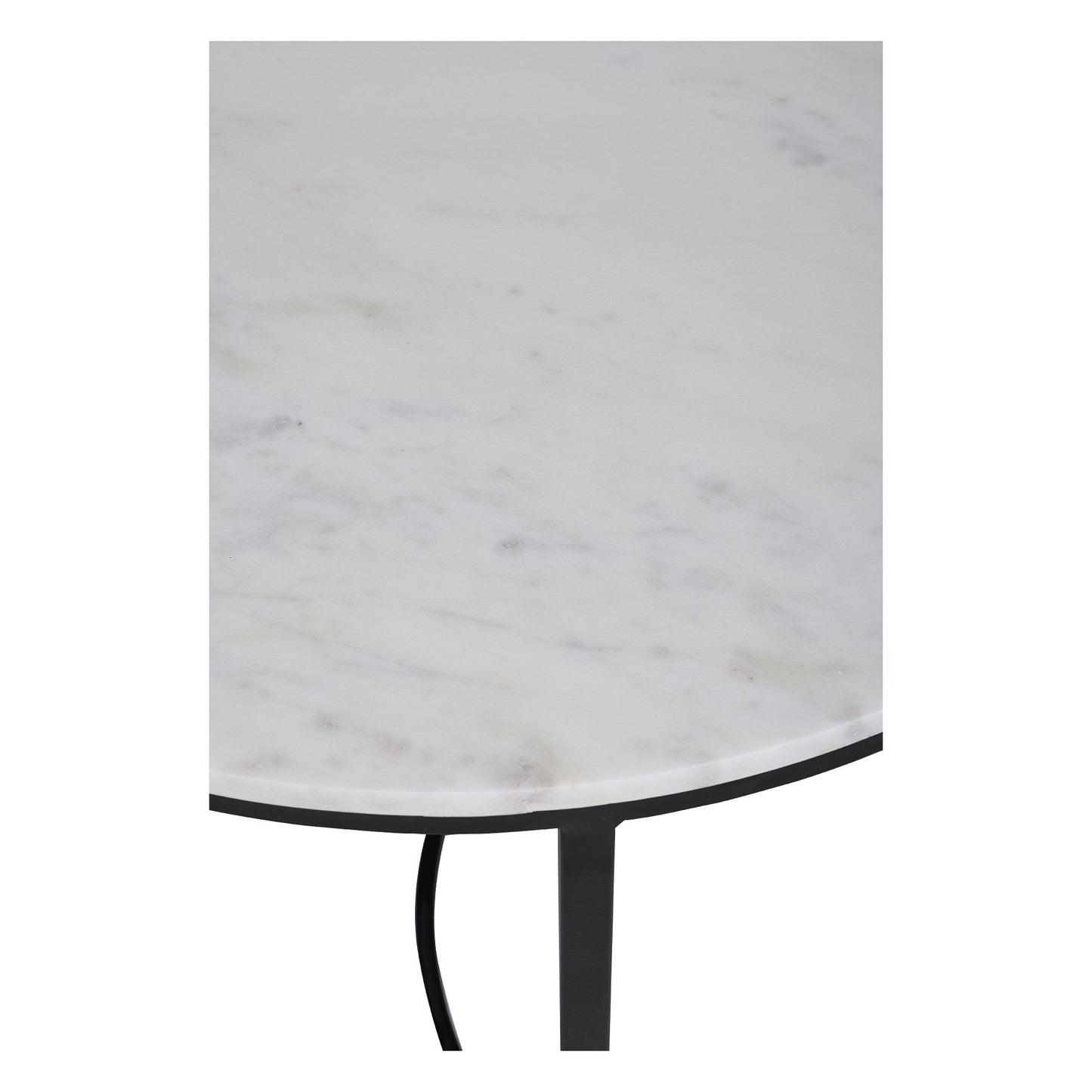 EthnoGlow Keya Marble Top Nesting Coffee Table In Dark Bronze Finish