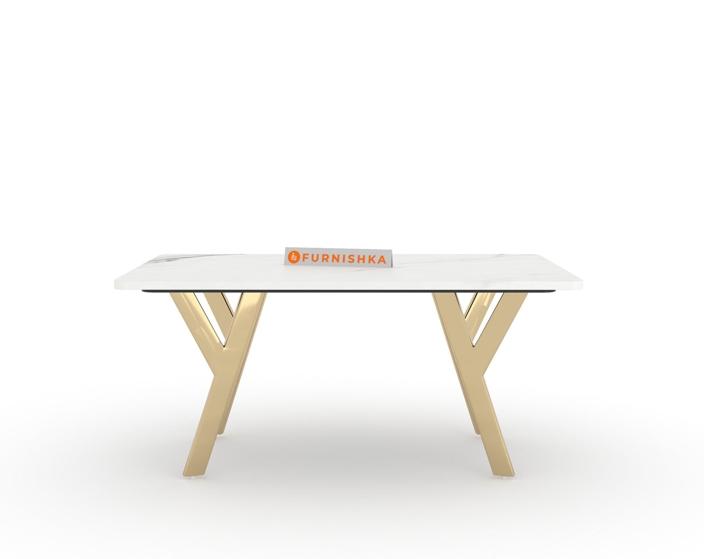 Aurum Marble Top Coffee Table in Gold Finish