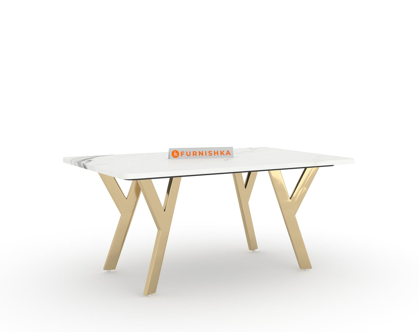 Aurum Marble Top Coffee Table in Gold Finish