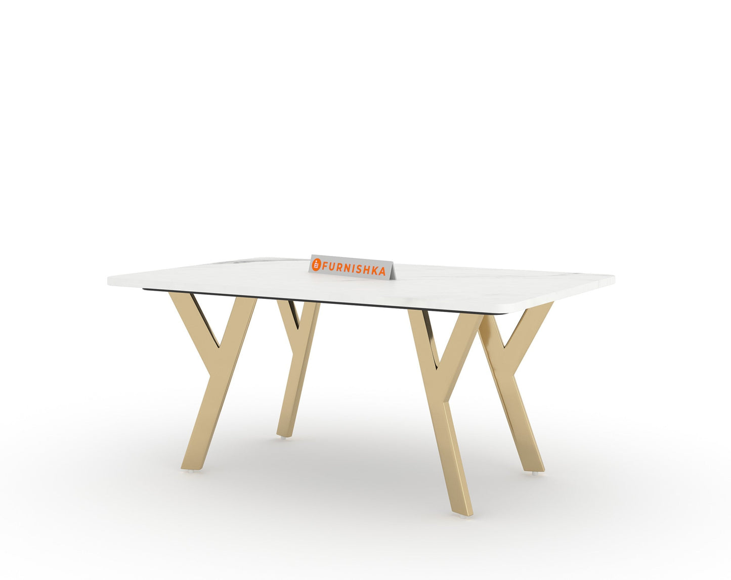 Aurum Marble Top Coffee Table in Gold Finish