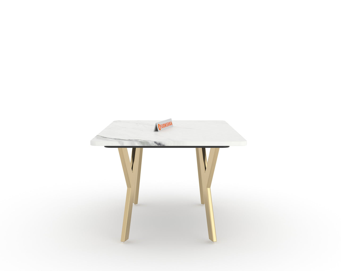 Aurum Marble Top Coffee Table in Gold Finish